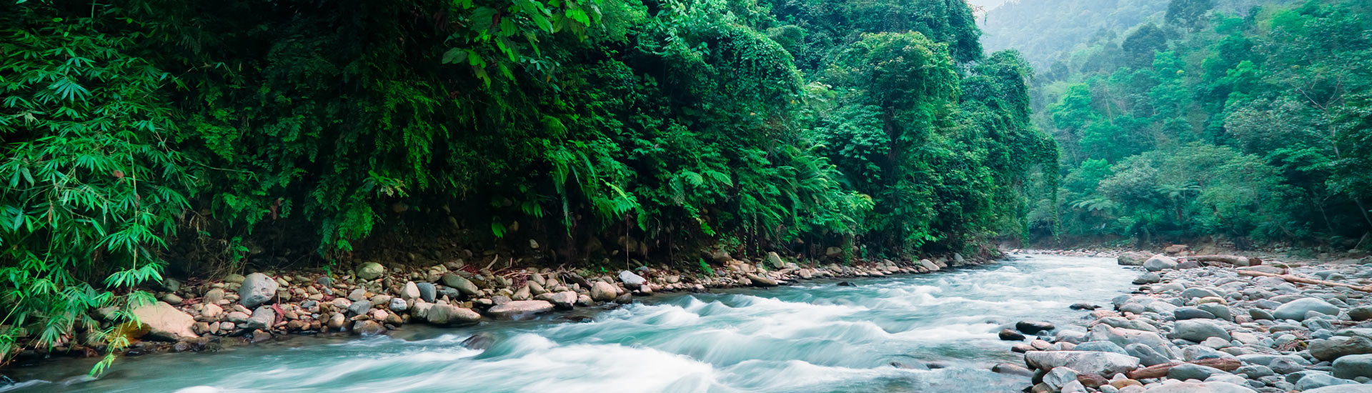 Rio y montañas